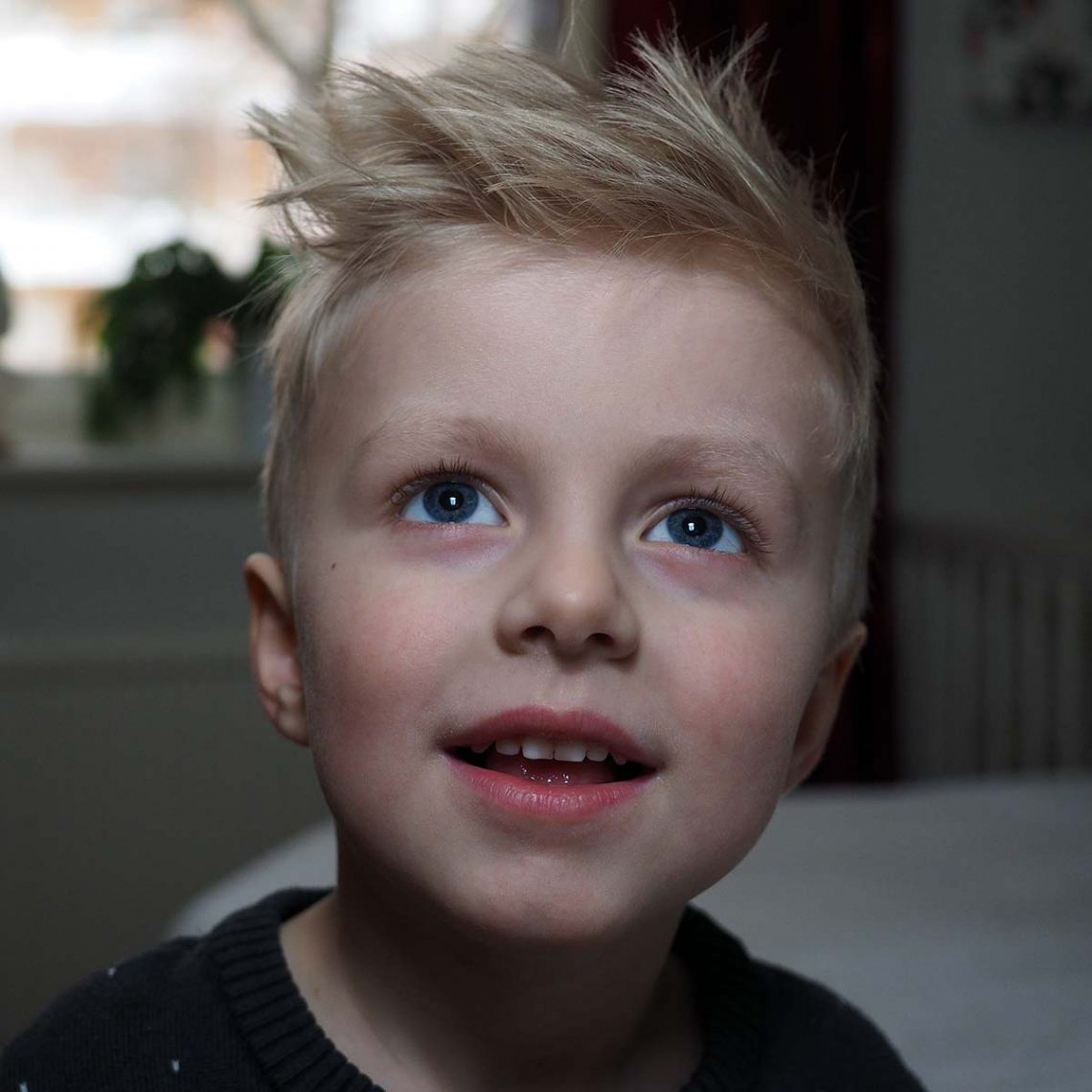 Elis efter ett frisörbesök, ett halvår innan insjuknandet.