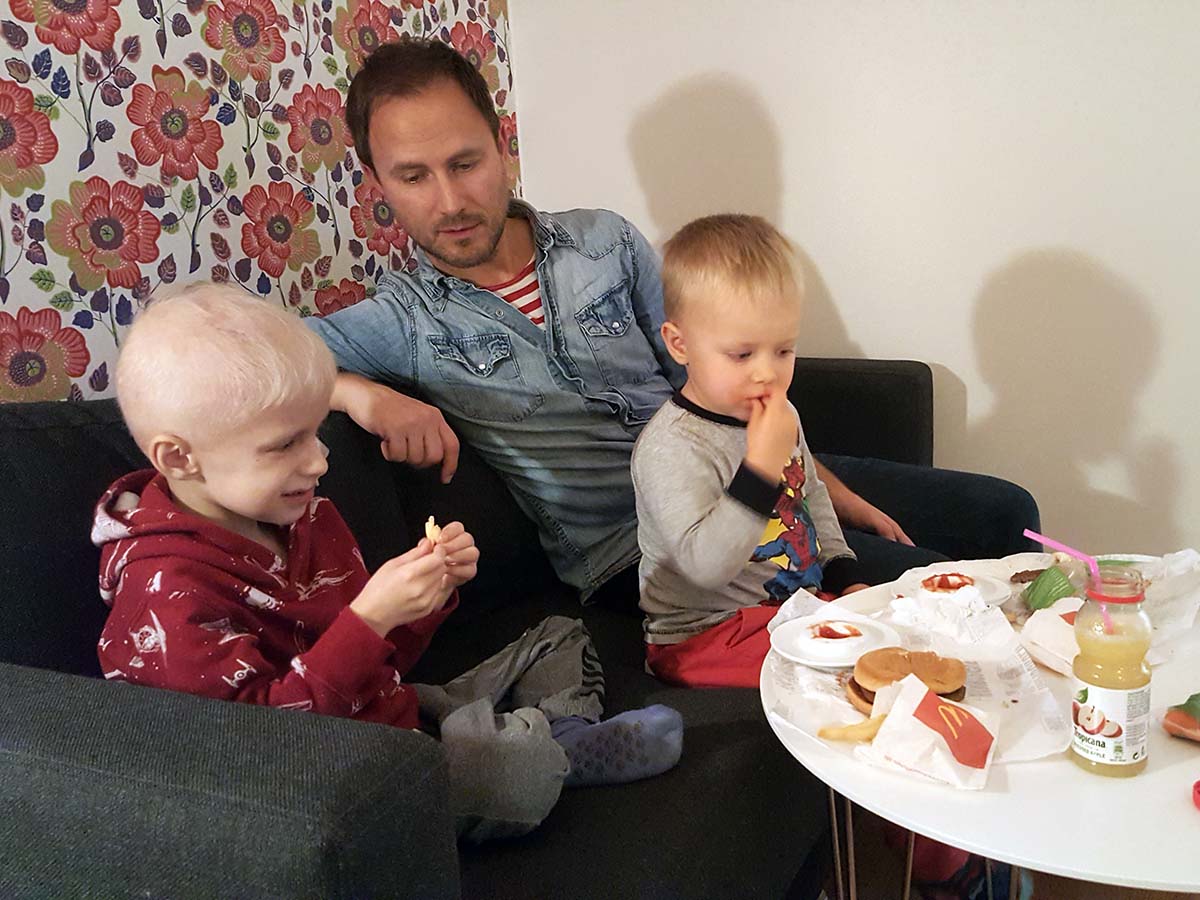 Happy Meal-middag på Ronald McDonald Hus i Uppsala.