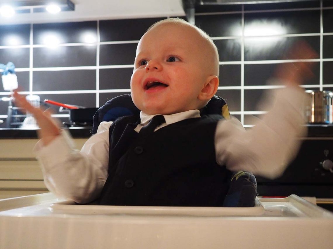 Elis i finkläder på nyår 2013.