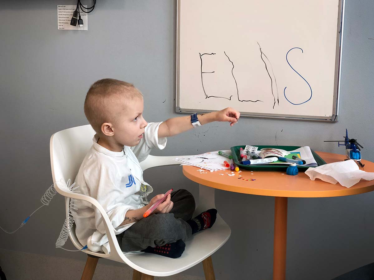 Elis på sjukhuset, 15 februari 2018.
