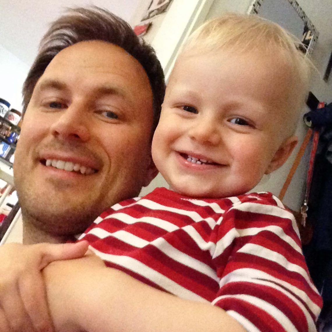 Pappa och Elis, maj 2014