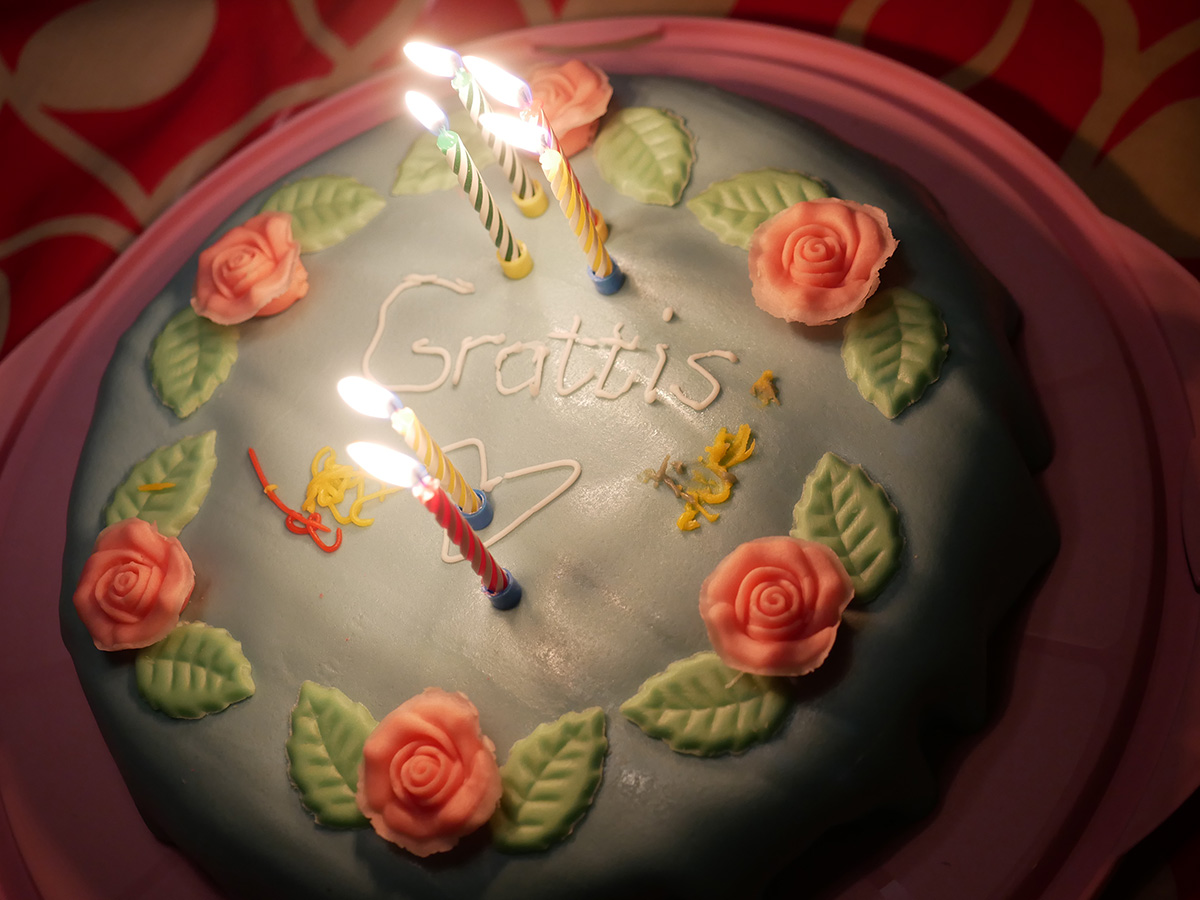 Pappas 46-årstårta.