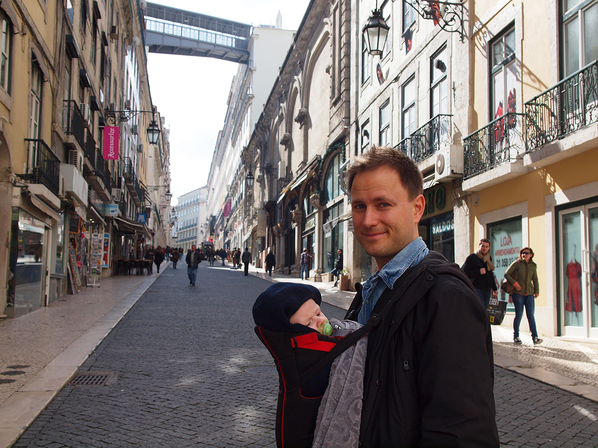 Elis och pappa i Lissabon, februari 2013.