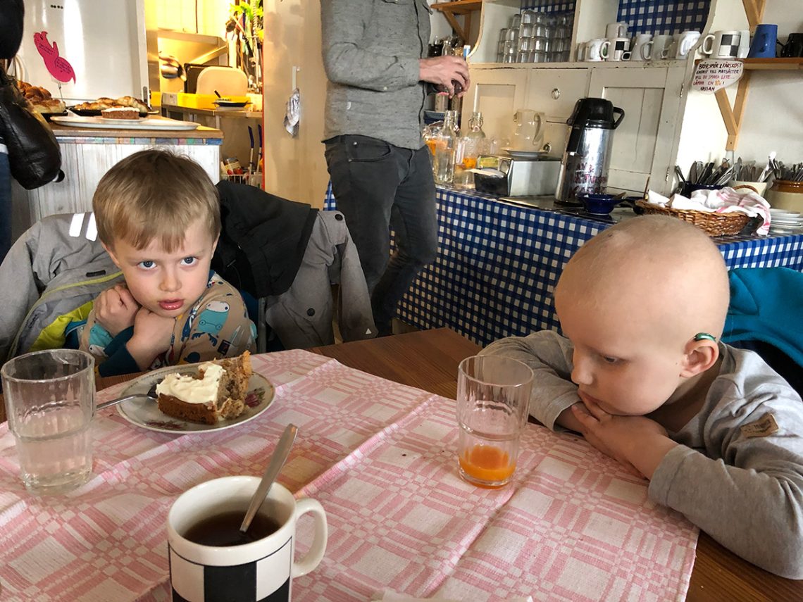 Folke och Elis på Kafé Sjöstugan