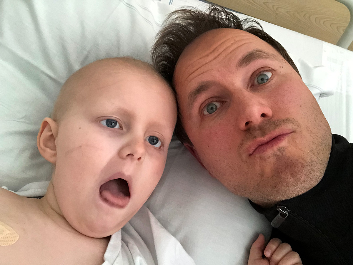 En tredje bild på Elis och pappa