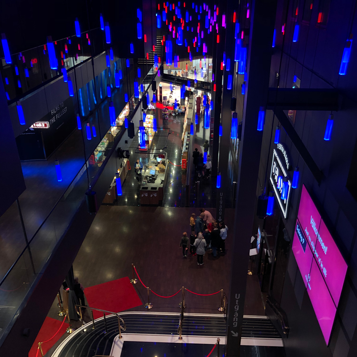 Foajén på Filmstaden i Mall of Scandinavia.