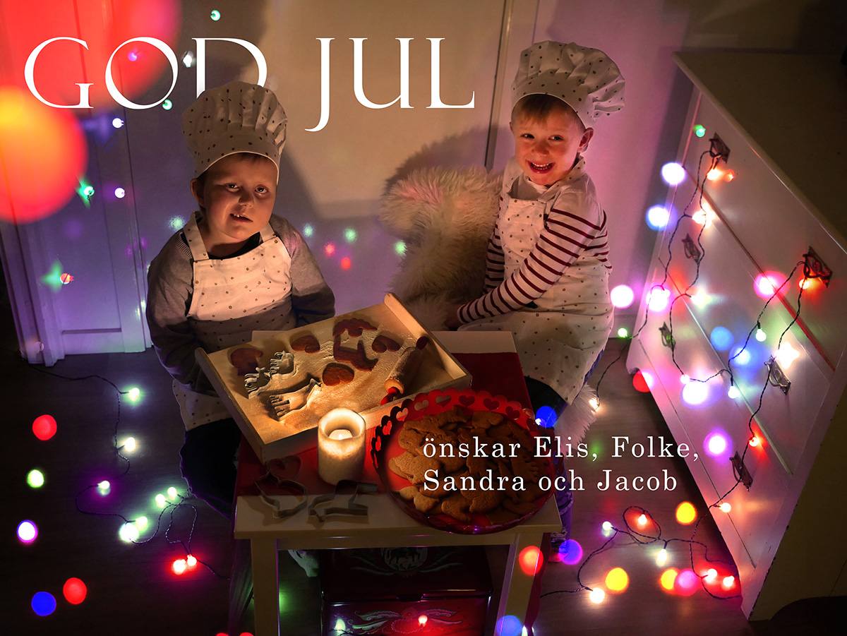 2019 års färdiga julkortsbild