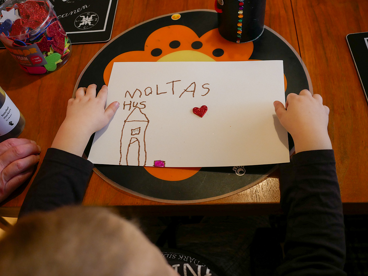 Teckningen av Moltas hus