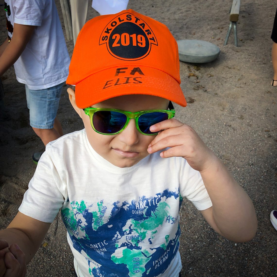 Elis första skoldag, augusti 2019