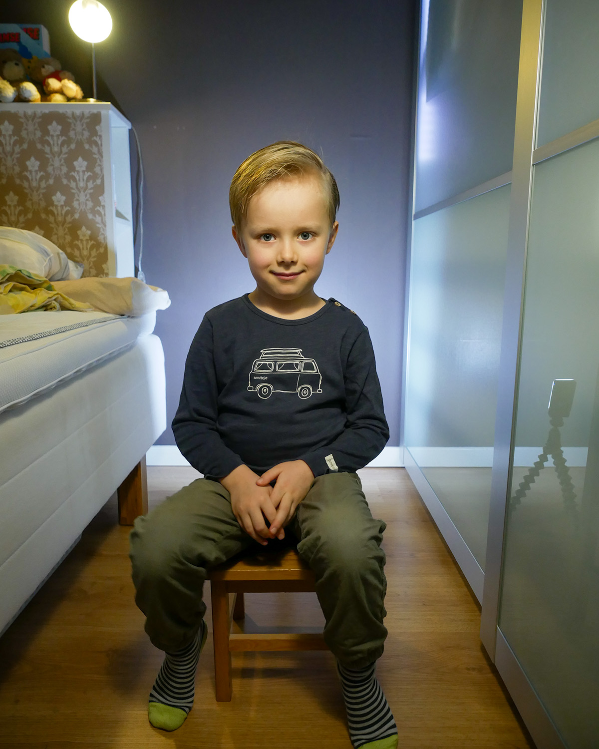 Folke inför porträttfotograferingen