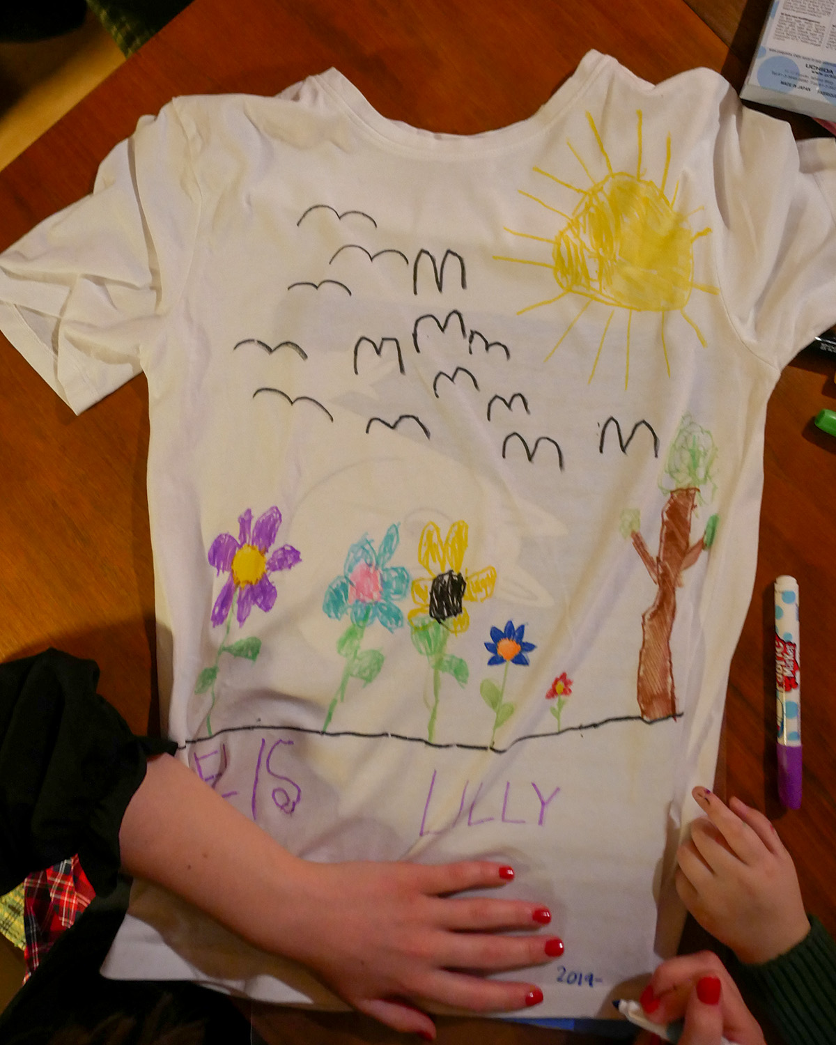 En nästan färdig t-tröja.