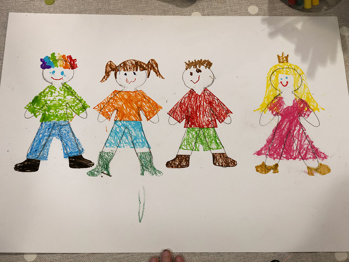 Den färdiga teckningen.