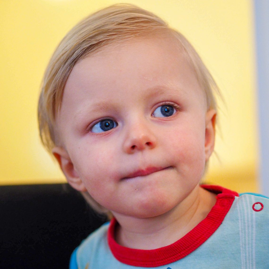 Elis, två år gammal, januari 2015.